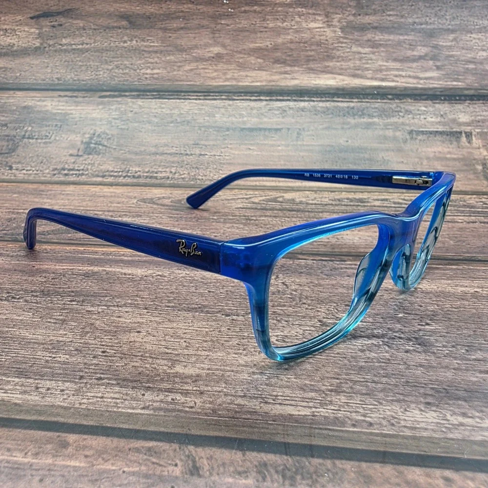 Ray-Ban‎ RB 1536 3731 Blue Gradient Rectangular Eyeglasses Frames 48-16-130